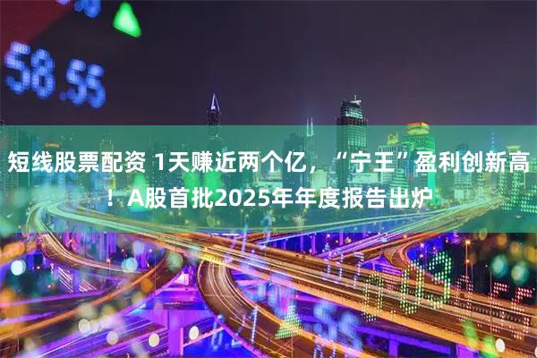 短线股票配资 1天赚近两个亿，“宁王”盈利创新高！A股首批2025年年度报告出炉